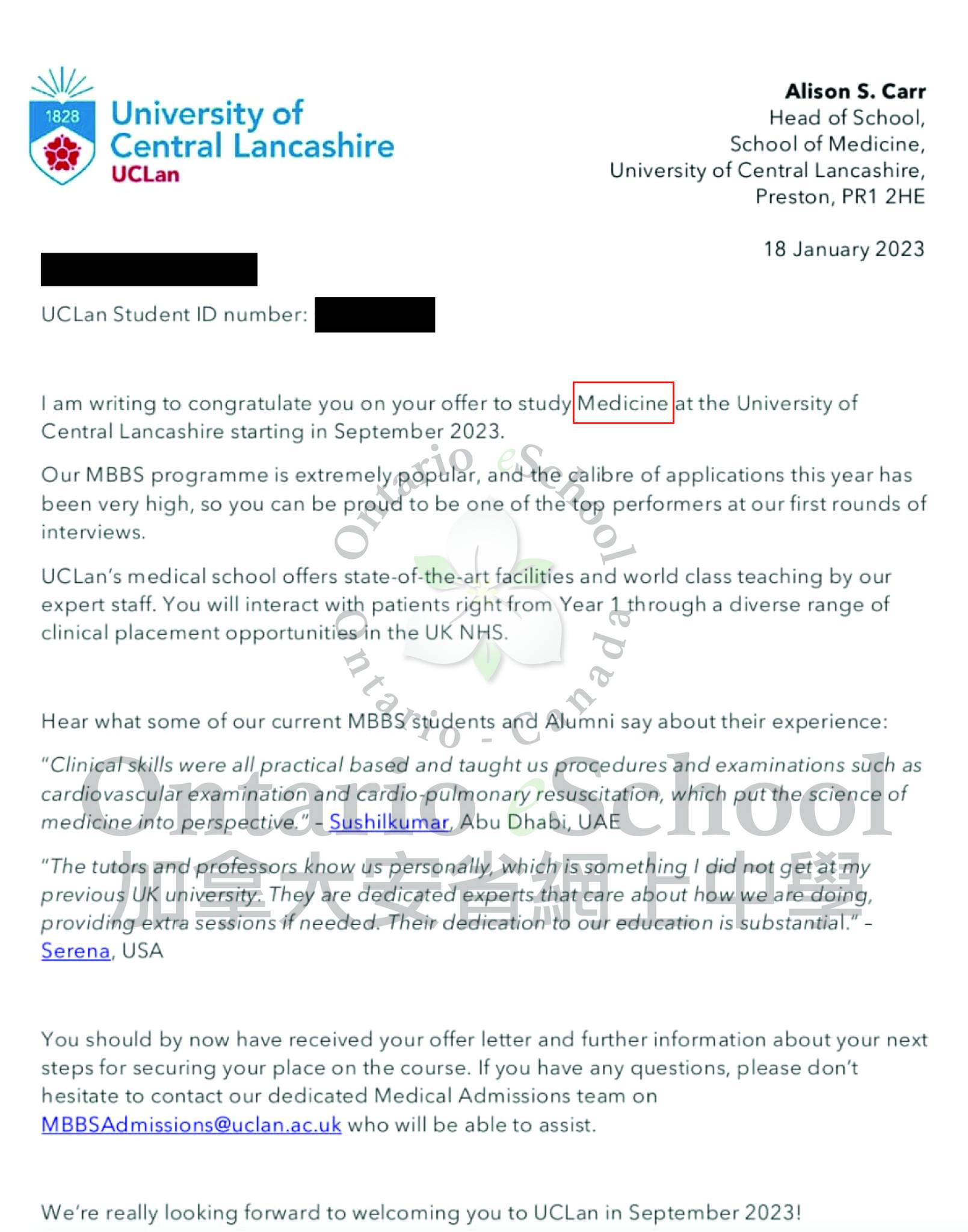 University of Central Lancashire 01-2023