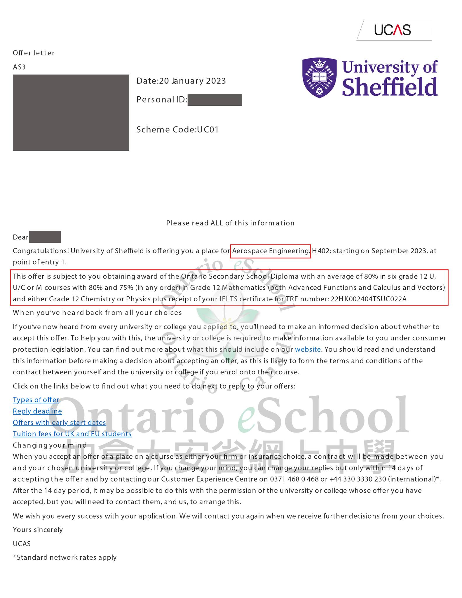 University of Sheffield 01-2023