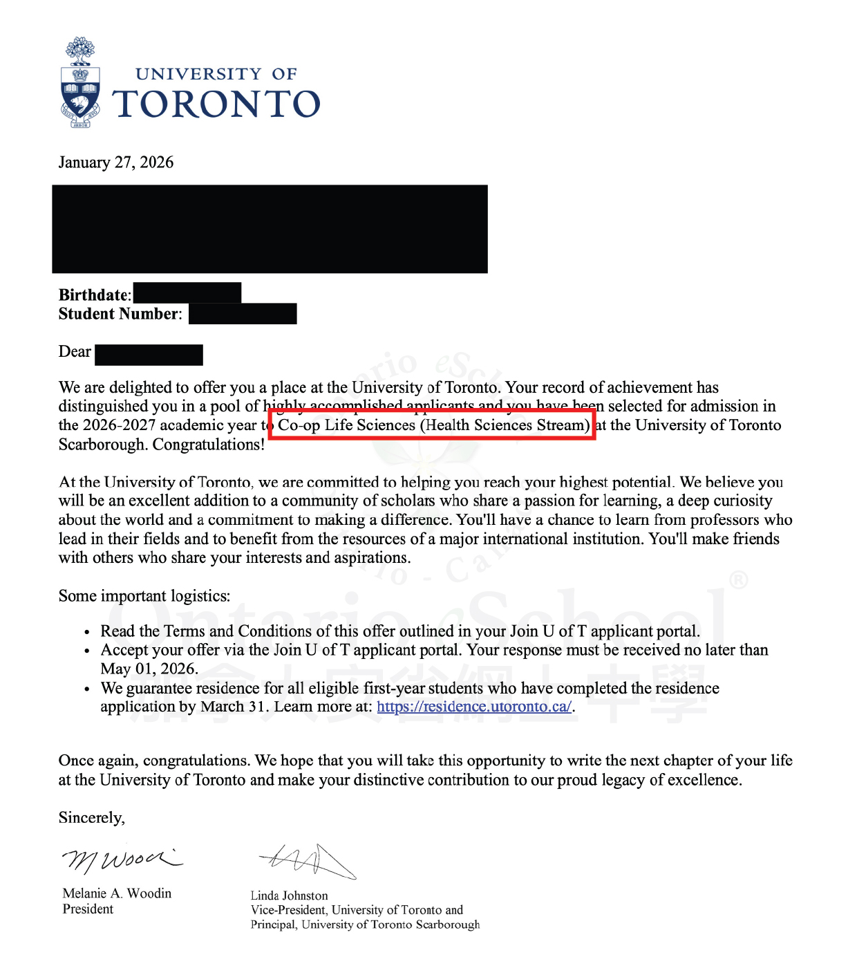 20260320_OeS_Website Offer_New Offer_UofT Scarborough_Life SciencesHeath Sciences Stream